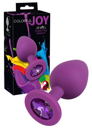 Colorful Joy Jewel Purple Plug Medium